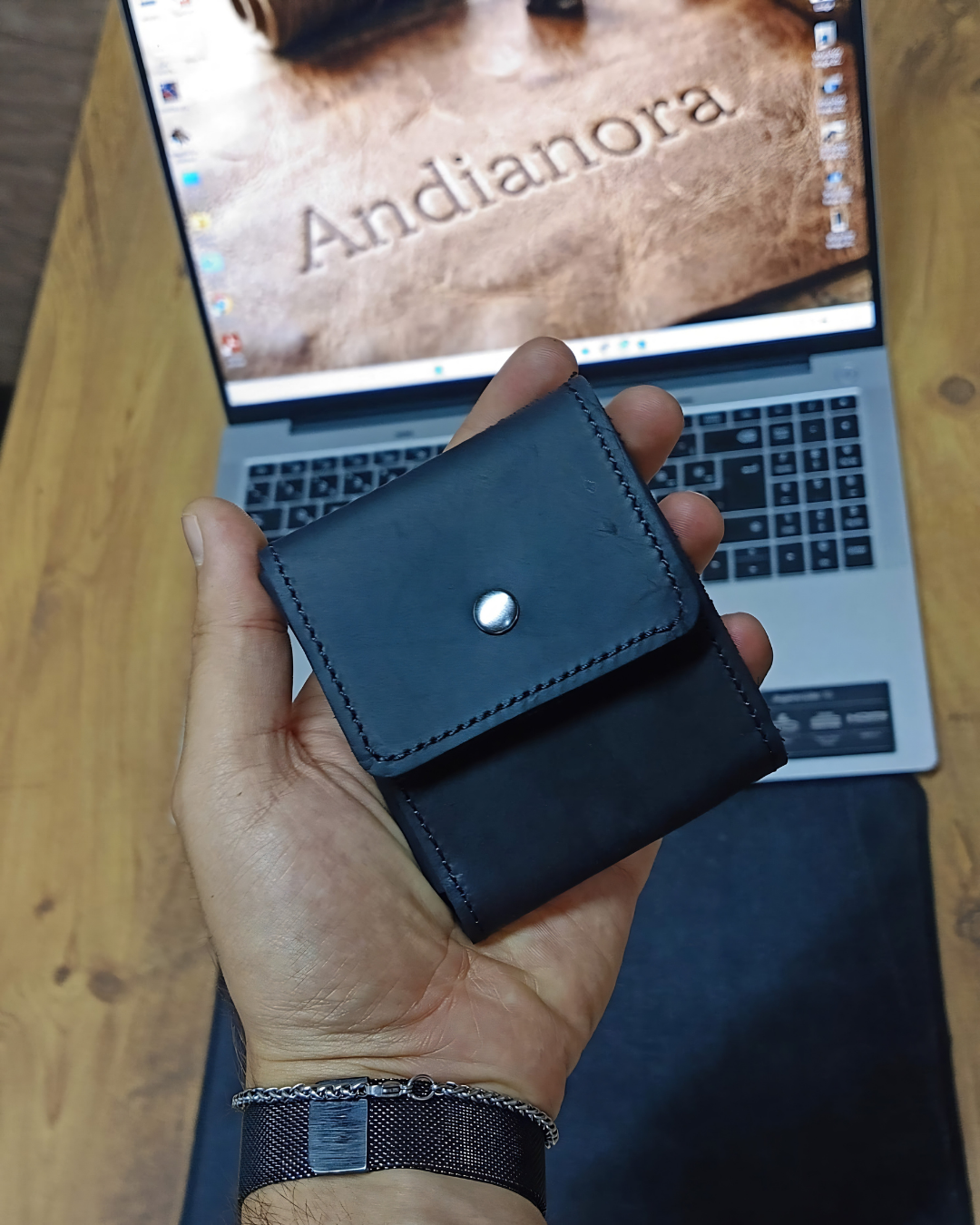 Andianora  El Yapımı Hakiki Deri Cüzdan