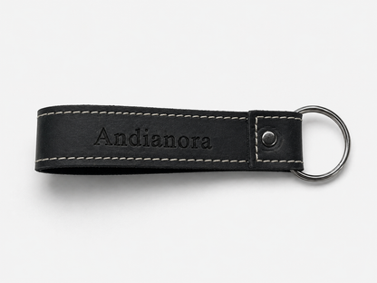 Andianora™ Kişiye Özel Hakiki Deri El Yapımı Premium Anahtarlık