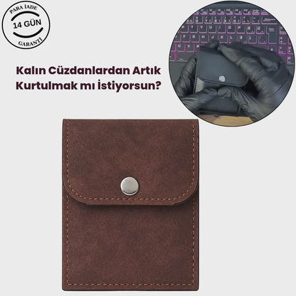 Andianora  El Yapımı Hakiki Deri Cüzdan( Akik Bileklik HEDİYE !)